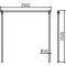 Carpet beater frame | Cross tube 2500 mm | steel tube  60 mm
